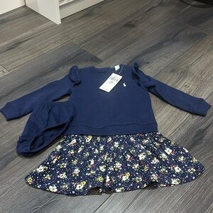 Ralph Lauren Navy Blue Dress - 18M